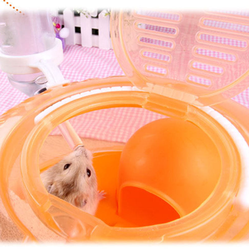 Pet Carring Cage Portable Apple-shaped Hamster Cage Double Deluxe Plastic Outdoor Plastic Hamster Cage Pet Bed