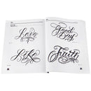 96 Page Chicano Calligraphy Font Lettering Pattern Tattoo Stencils Body Art Tattoo Accessories