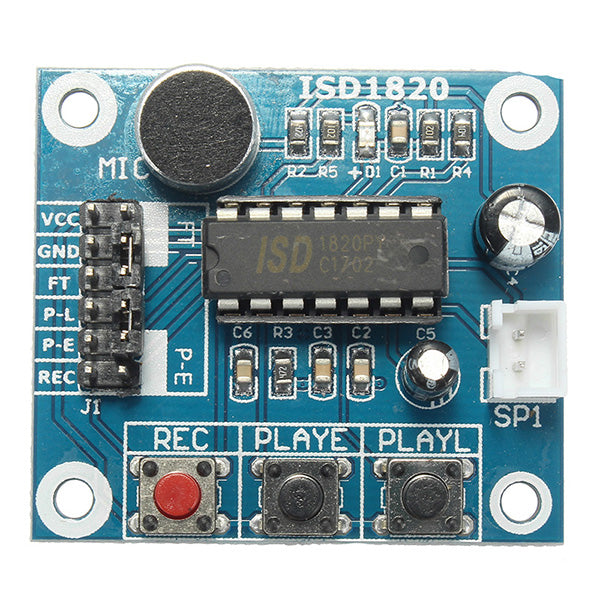 ISD1820 3-5V Recording Voice Module Recording And Playback Module  Control Loop Play / Jog Play / Single Play