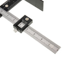 Drillpro Black Aluminum Alloy Cabinet Hardware Jig Drawer Knobs and Pulls Hole Drilling Template Inch and MM