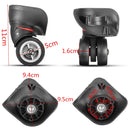 2Pcs Black Luggage Suitcase Universal Wheels Repair Replacement