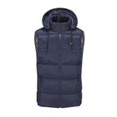Electric Winter Warm Heated Waistcoat USB Charging Cotton Intelligent Heating Hooded Jacket Clothing