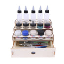 Wooden Pigment Bottle Storage Organizer 15/80 Holes Color Paint Ink Brush Stand Rack Modular Holder