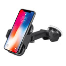 10W Qi Wireless Charger Smart Infrared Induction Automatical Lock Air Vent Dashboard Windshield Car Phone Holder For 4.7-6.5 Inch Smart Phone