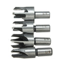 8pcs Wood Plug Cutter Straight/Tapered Claw Type Drill Bit Set