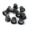 50pcs 6mm Shaft Hole Dia Plastic Threaded knurled Potentiometer Button Cap