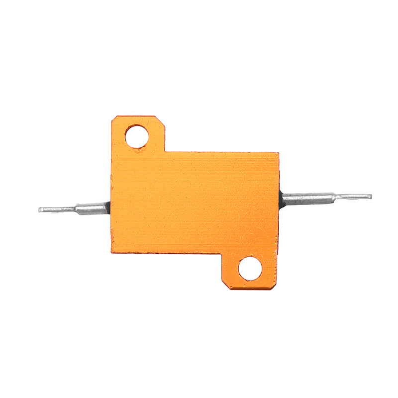 20pcs RX24 25W 15R 15RJ Metal Aluminum Case High Power Resistor Golden Metal Shell Case Heatsink Resistance Resistor