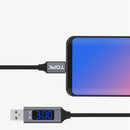 TOPK 3A Type C LCD Display Fast Charging Data Cable 3.28ft/1m for Xiaomi Mi A2 Pocophone F1