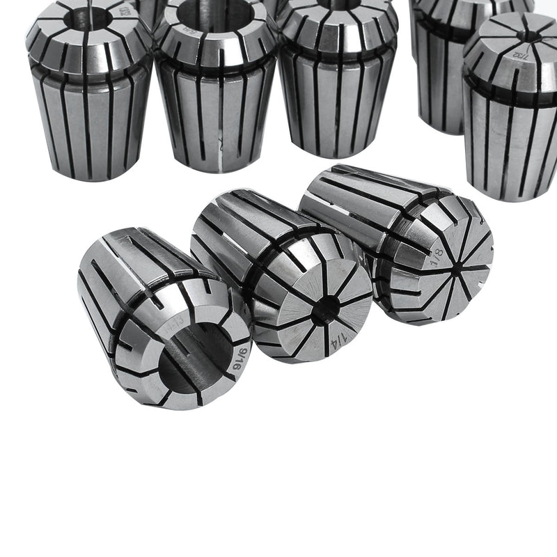 12pcs ER16 Spring Collet Set 1/32 to 3/8 Inch Chuck Collet For CNC Milling Lathe Tool