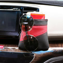 Leather Car Air Vent Storage Bag Phone Holder Sundries Storage Bucket Hanging Pocket Pouch