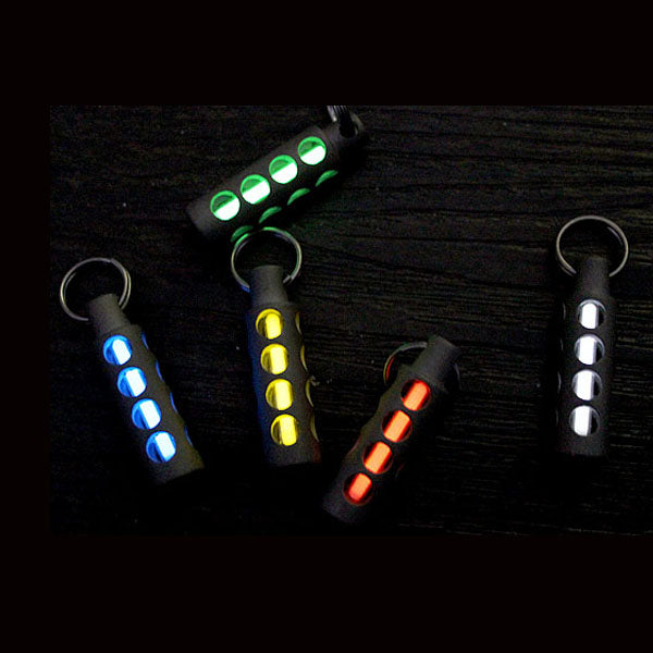 Titanium Alloy Cylinder Keychain Lantern With 3x22.5mm Tritium Vials