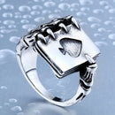 Gothic Spades Claw Stainless Steel Men's Ring Punk Rocker Finger Ring Gift