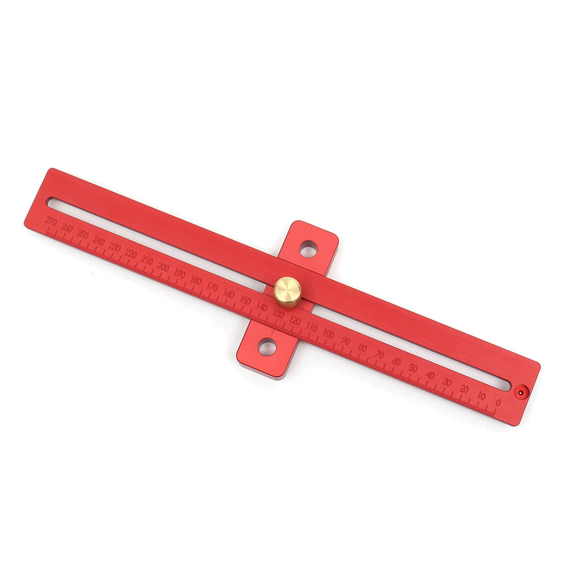 Aluminum 270mm Scale Wood Measure Ruler Straight Line Drawing Woodworking Tool