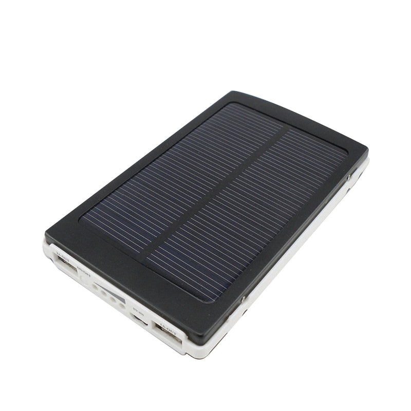 10000mAh Portable Solar Mobile Power Bank USB Panel Outdoor Travel Emergency Charger