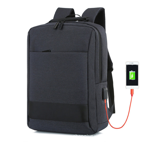 FLAME HORSE Laptop Bag Multifunctional Waterproof Bucket Bag Pure Color Large Capacity Easy Travel USB Charging Bag