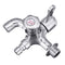 Wall Mount Single Cold Washing Machine Faucet 1/2'' Double Spouts 2 Handles Water Tap Garden Faucet Bathroom Bibcock Tap