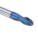 Drillpro R3/R4/R5 2 Flutes Ball Nose End Mill HRC60 Blue NaCo Coating Tungsten Steel Carbide CNC Milling Cutter