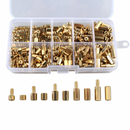 Suleve M3BH7 300Pcs M3 Brass Male-Female Hex Column Standoff Support Spacer Pillar Assortment Kit For PCB Board