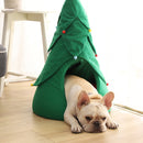 Christmas Tree Cartoon Pet Bed Dog Cat Puppy Warm Soft House Mat Nest