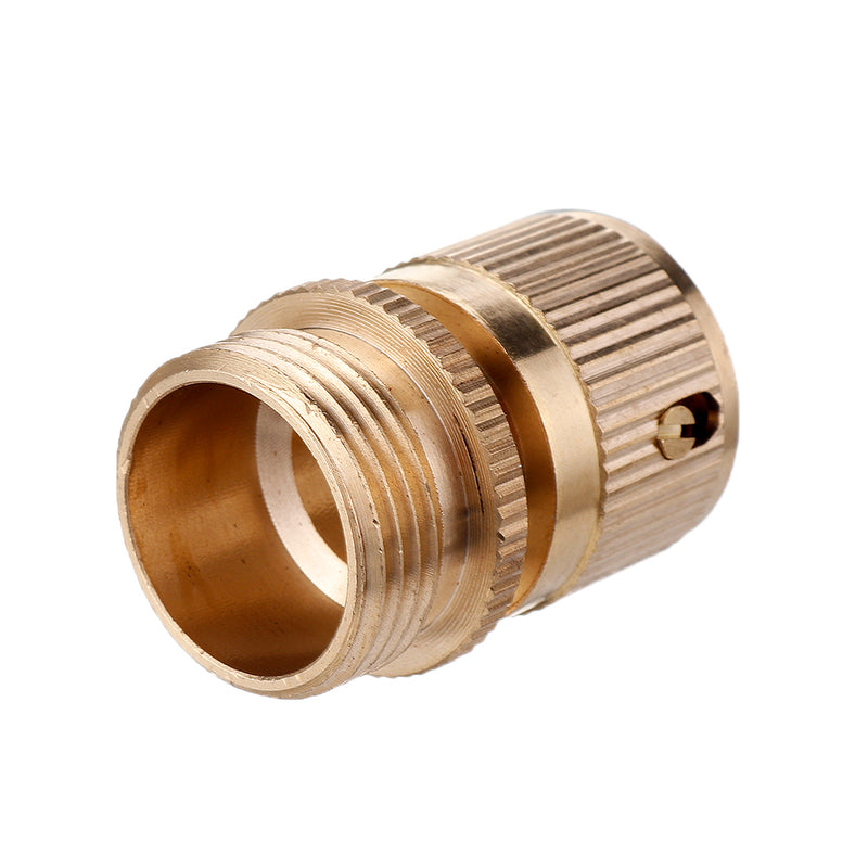 3/4'' BSP Solid Brass Male and Female Connector Garden Hose Quick Connect Water Hose Pipe Connectors Fitting w/ Hose Washers