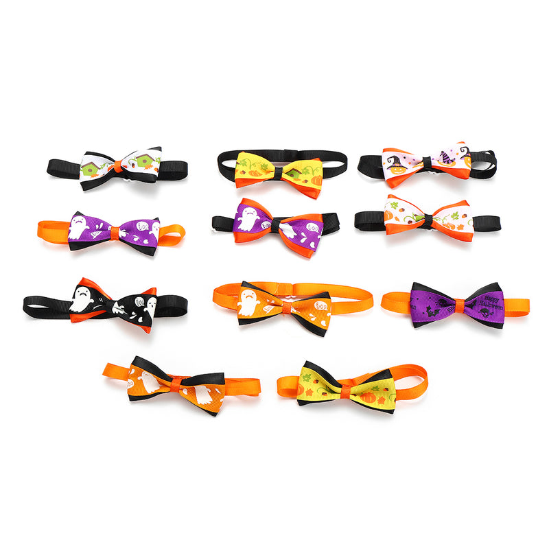 50 Pcs Halloween Decor Pet Puppy Dog Cat Bow Ties Adjustable Collar Necktie Cute Pet Ties