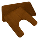 2pcs Super Absorbent Memory Foam Coral Velvet Toilet Mat Set Bathroom Rug Floor Feet Cushion
