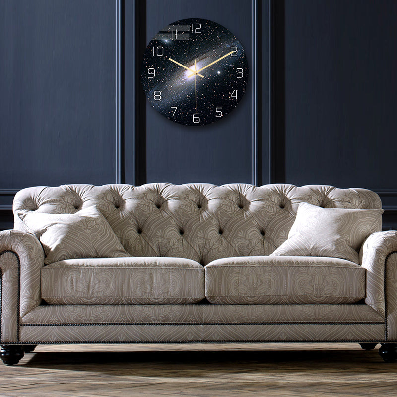 Loskii CC019 Creative Starry Pattern Wall Clock Mute Wall Clock Quartz Wall Clock For Home Office Decorations