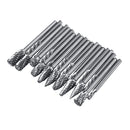 20pcs Solid Carbide Rotary Burrs Drill Bit Tungsten Steel Double Cut Grinder Shank Rotary File