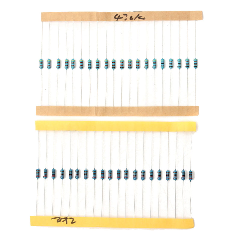 9360pcs 1% 1/4W Metal Film Resistor Kit 156 Value 1R-10M Ohm Component Pack
