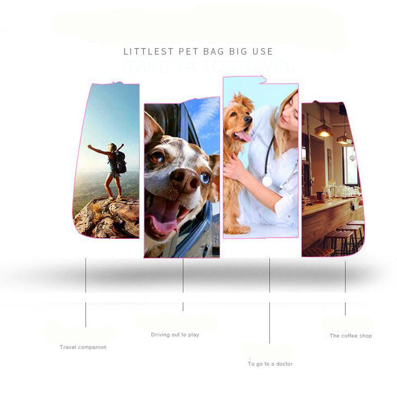 Pet Carrier Shoulders Back Front Pack Dog Cat Travel Bag Mesh Backpack Head Out Design Travel Bag