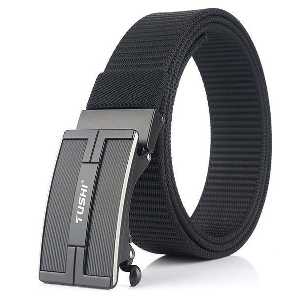 TUSHI 125x3.4cm Tactical Belt Nylon Belt Quick Release Metal Buckle Waist Belt