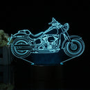 3D Illusion Motorcycle LED Desk Lamp 7 Color Change Touch Switch Night Light