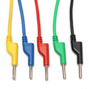DANIU 5Pcs 5 Colors Silicone Banana to Banana Plugs Test Probe Leads Cable