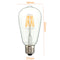 Kingso AC85-265V Non-dimmable Warm White 480LM E27 ST64 6W LED COB Light Bulb for Indoor Home