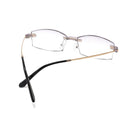 Anti-blue-light & Anti-ultraviolet Trimmed Frameless Presbyopic Glasses Metal Reading Glasses