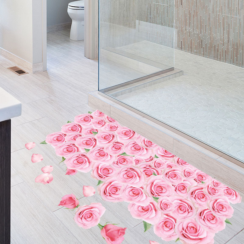 Miico FX82023 3D Rose Decorative Sticker Floor Sticker Bathroom Sticker Wall Sricker DIY Sticker