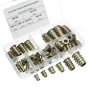 50Pcs M4 to M10 Zinc Alloy Wood Furniture Hex Socket Drive Threaded Insert Nut Assortment Kit