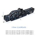 120-150cm Camouflage Portable Fishing Bag Canvas Fishing Pole Storage Bag Case Fishing Gear Tackle