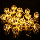 Battery Operated 20LEDs Warm White Pure White Round Shaped Fairy String Light for Christmas Patio