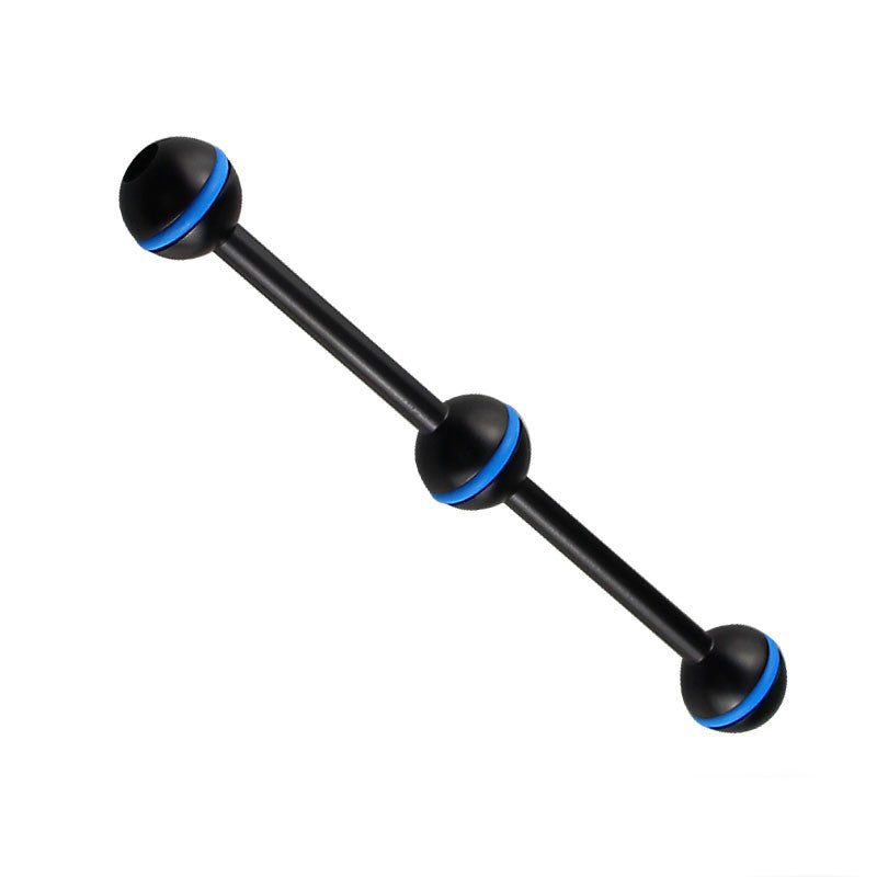 HOOZHU SR07 25.4 7" Three Ball Head Connecting Bracket Support for Diving Light Diving Flashlight A