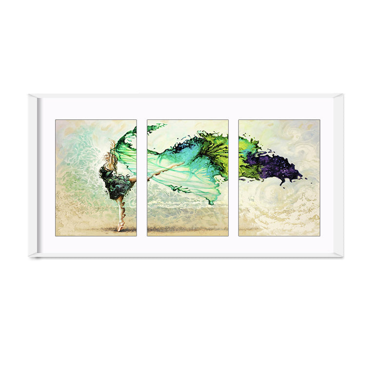 Miico Hand Painted Three Combination Decorative Paintings Dancing Youth Wall Art For Home Decoration