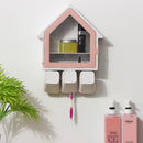 Toothbrush Holder Wall Mount Bathroom Suction Cup Set Toothpaste Kitchen Storage Rack