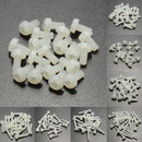 Suleve M3NP2 50Pcs M3 White Round Pillips Pan Head Plastic Nylon Screw Bolt 5/6/8/10/12/15/20/25mm Length