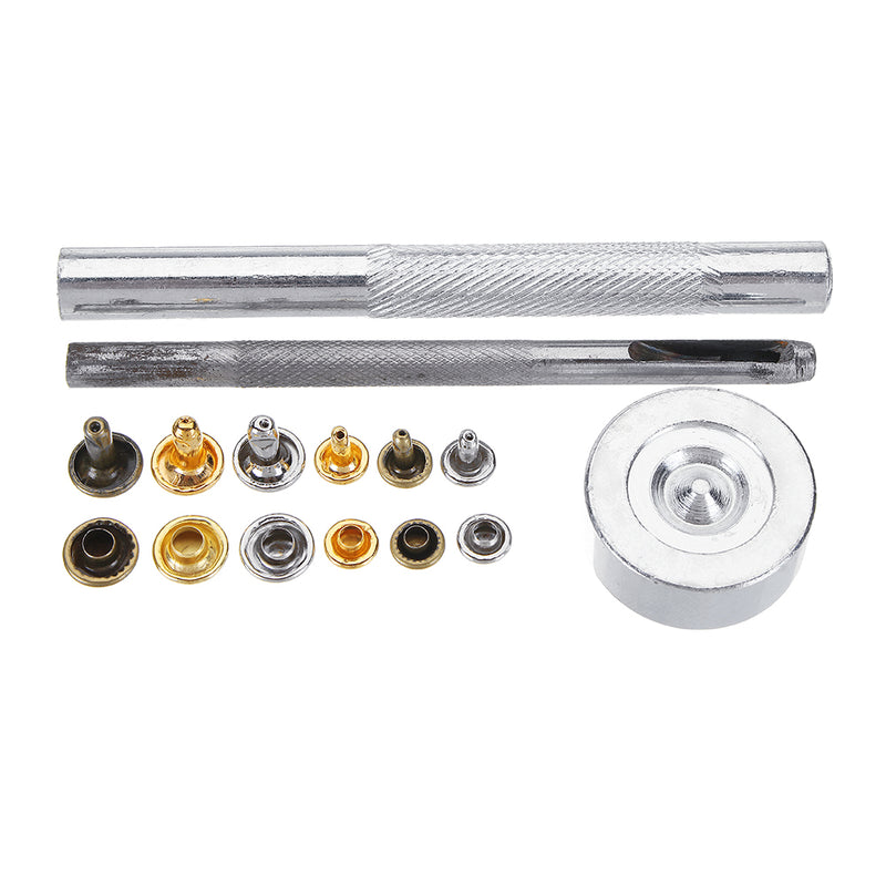 6mm 8mm 180Pcs Leather Double Cap Rivet Buttons Fixing Setting Kit Belts DIY Craft Repair Decoration