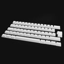 62 Key Black White Blank Thick PBT  ISO Keycaps Key Caps For Mechanical Keyboad