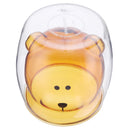 Cat Bear Glass Cup Double Wall Clear Tea Coffee Milk Drink Mug Container Decor