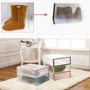 Foldable Clear Plastic Shoe Boxes Storage Organizer Stackable Boot Tidy Box Display