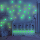 Honana DX-010 100PCS 3CM Fluorescent Glow Star Wall Sticker Decor Sticker