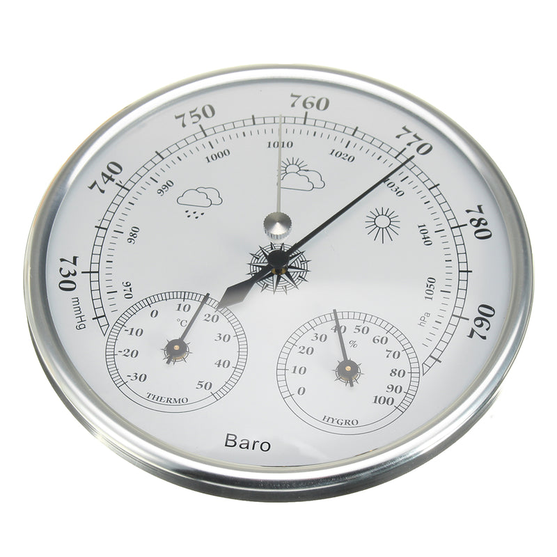130mm 970~1040hPa Wall Hanging Weather Station Thermometer Barometer Hygrometer