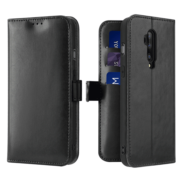 For OnePlus 7T Pro Case Bakeey Flip with Stand Card Slots PU Leather Full Cover Shockproof Soft Protective Case
